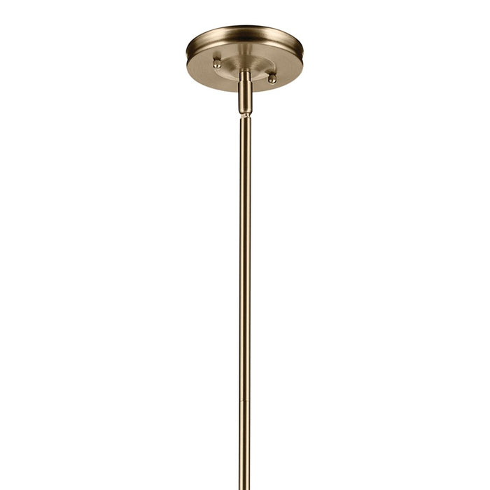 Kichler Laria 10.25" 1 Light Pendant, Champagne Bronze/Opal Glass