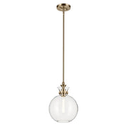 Kichler Laria 10.25" 1 Light Pendant, Champagne Bronze/Clear Glass - 52778CPZCLR