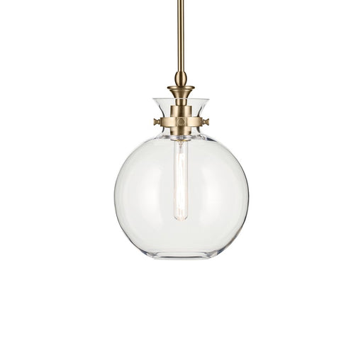 Kichler Laria 10.25" 1 Light Pendant, Champagne Bronze/Clear Glass