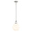 Kichler Laria 10.25" 1 Light Pendant, Polished Nickel/Opal Glass - 52778PN