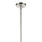 Kichler Laria 10.25" 1 Light Pendant, Polished Nickel/Opal Glass