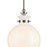 Kichler Laria 10.25" 1 Light Pendant, Polished Nickel/Opal Glass