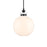 Kichler Laria 15" 1 Light Pendant, Black/Opal Glass