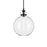 Kichler Laria 15" 1 Light Pendant, Black/Clear Glass