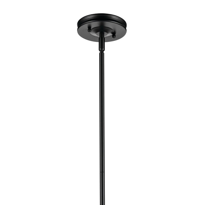 Kichler Laria 15" 1 Light Pendant, Black/Clear Glass