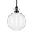 Kichler Laria 15" 1 Light Pendant, Black/Clear Glass