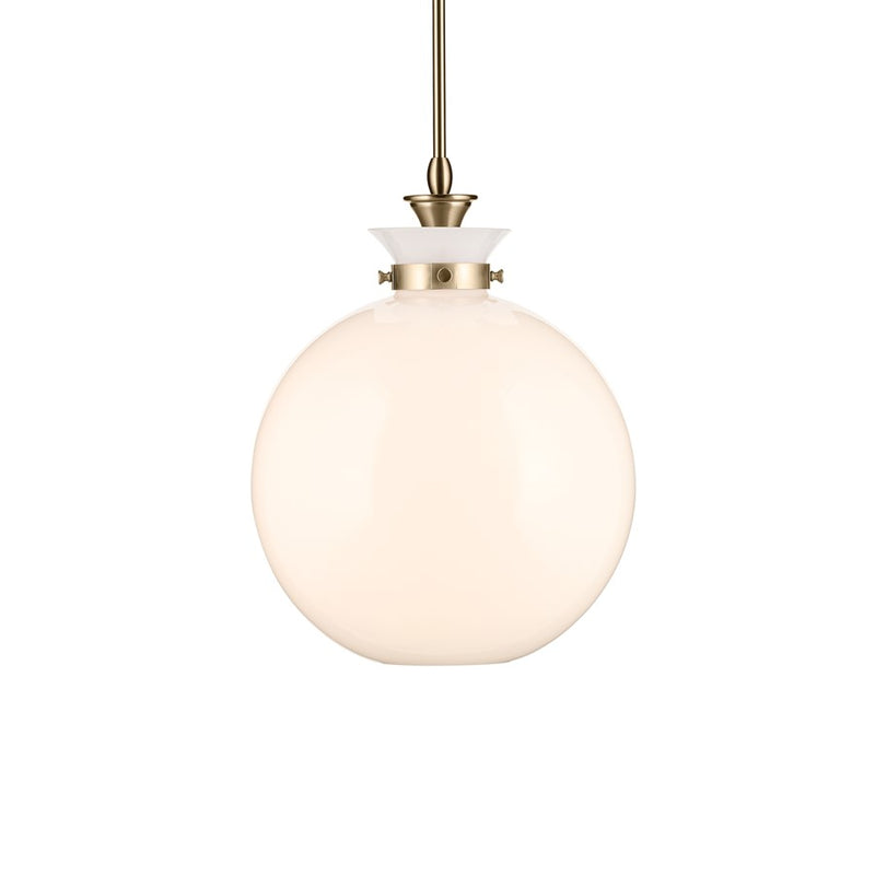 Kichler Laria 15" 1 Light Pendant, Champagne Bronze/Opal Glass