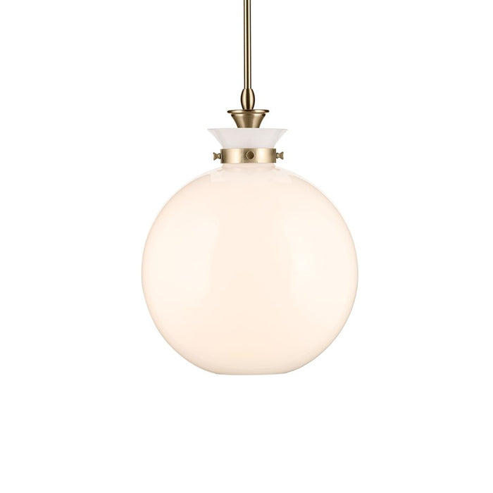 Kichler Laria 15" 1 Light Pendant, Champagne Bronze/Opal Glass