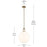 Kichler Laria 15" 1 Light Pendant, Champagne Bronze/Opal Glass