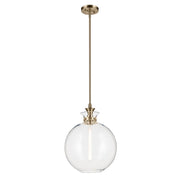 Kichler Laria 15" 1 Light Pendant, Champagne Bronze/Clear Glass - 52779CPZCLR