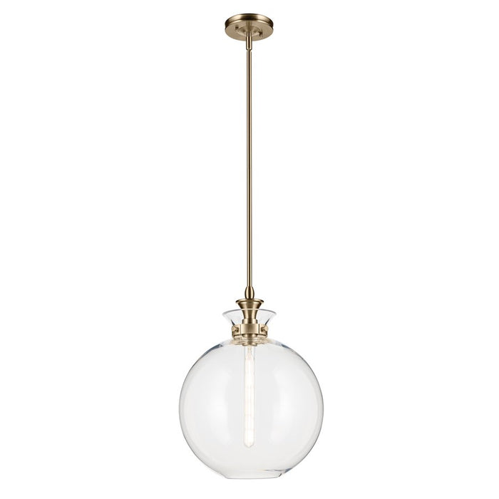 Kichler Laria 15" 1 Light Pendant, Champagne Bronze/Clear Glass - 52779CPZCLR