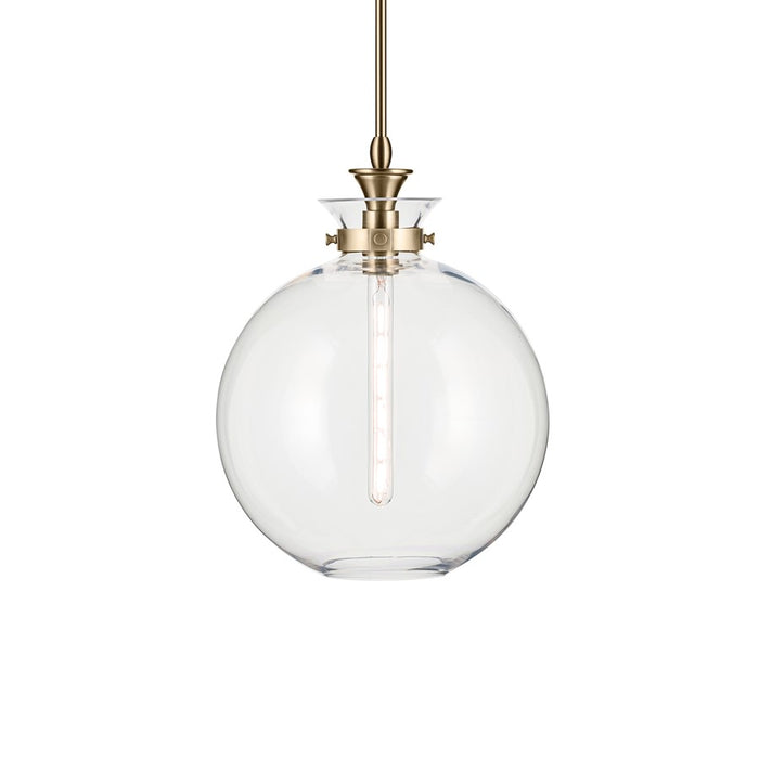 Kichler Laria 15" 1 Light Pendant, Champagne Bronze/Clear Glass