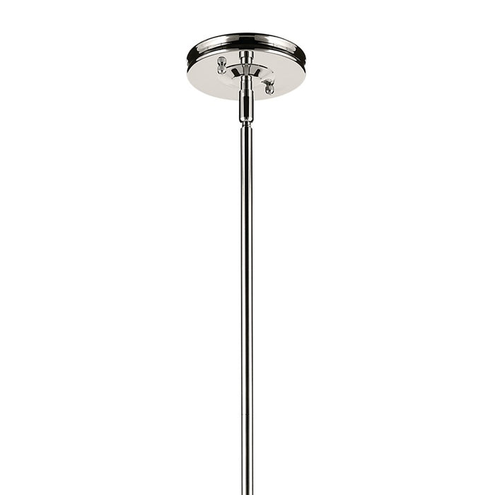 Kichler Laria 15" 1 Light Pendant, Polished Nickel/Opal Glass