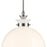Kichler Laria 15" 1 Light Pendant, Polished Nickel/Opal Glass