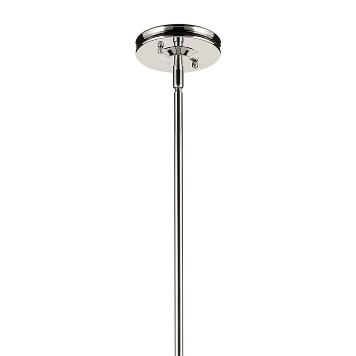 Kichler Laria 15" 1 Light Pendant, Polished Nickel/Clear Glass