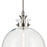 Kichler Laria 15" 1 Light Pendant, Polished Nickel/Clear Glass