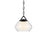 Kichler Nella 12" 1 Light Pendant, Black/Clear Outer/Opal Interior