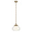 Kichler Nella 12" 1 Light Pendant, Bronze/Clear Outer/Opal Interior - 52782CPZ