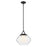 Kichler Nella 16" 1 Light Pendant, Black/Clear Outer/Opal Interior - 52783BK