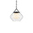 Kichler Nella 16" 1 Light Pendant, Black/Clear Outer/Opal Interior