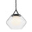 Kichler Nella 16" 1 Light Pendant, Black/Clear Outer/Opal Interior