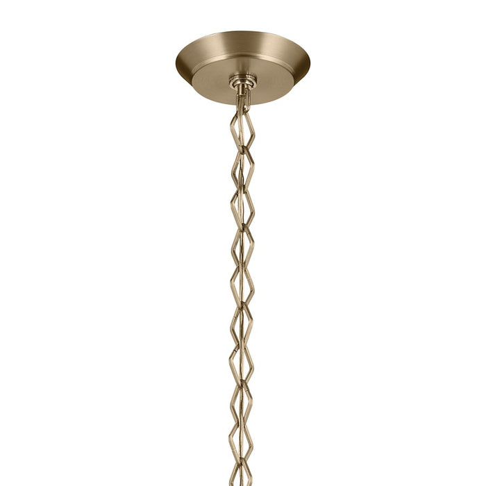 Kichler Nella 16" 1 Light Pendant, Bronze/Clear Outer/Opal Interior