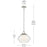 Kichler Nella 16" 1 Light Pendant, Nickel/Clear Outer/Opal Interior