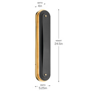 Kichler Tauri 24.5in 1-Light LED Wall Sconce | Modern Lacquered Brass and Brass | Hallway & Living Room Accent | 640 lm, 3000K | Model 52811LBRLED