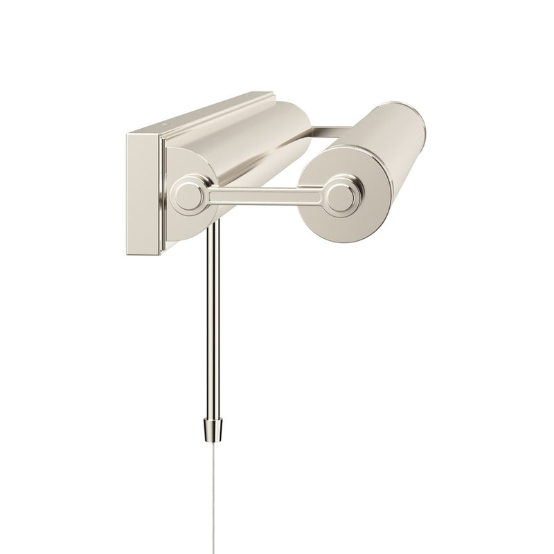 Kichler Kenton 24in 2-Light Picture Light | Industrial Polished Nickel Metal | Gallery & Hallway Accent | 24 x 3 in | Model 52815PN