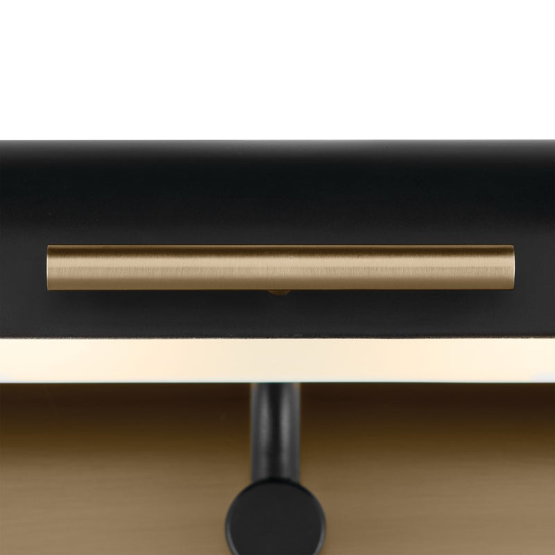 Kichler Caillier 23in 2-Light Picture Light | Traditional Black Steel | Art & Hallway Accent | 23.25 x 4.75 x 7 in | Model 52818BK