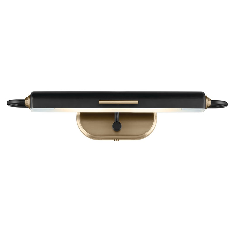 Kichler Caillier 23in 2-Light Picture Light | Traditional Black Steel | Art & Hallway Accent | 23.25 x 4.75 x 7 in | Model 52818BK