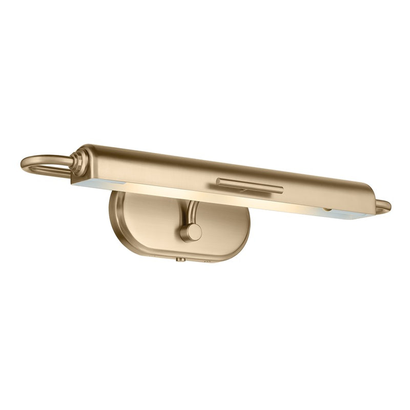 Kichler Caillier 23.25in 2-Light Picture Light | Traditional Champagne Bronze and Metal Shade | Gallery & Library Accent | Model 52818CPZ