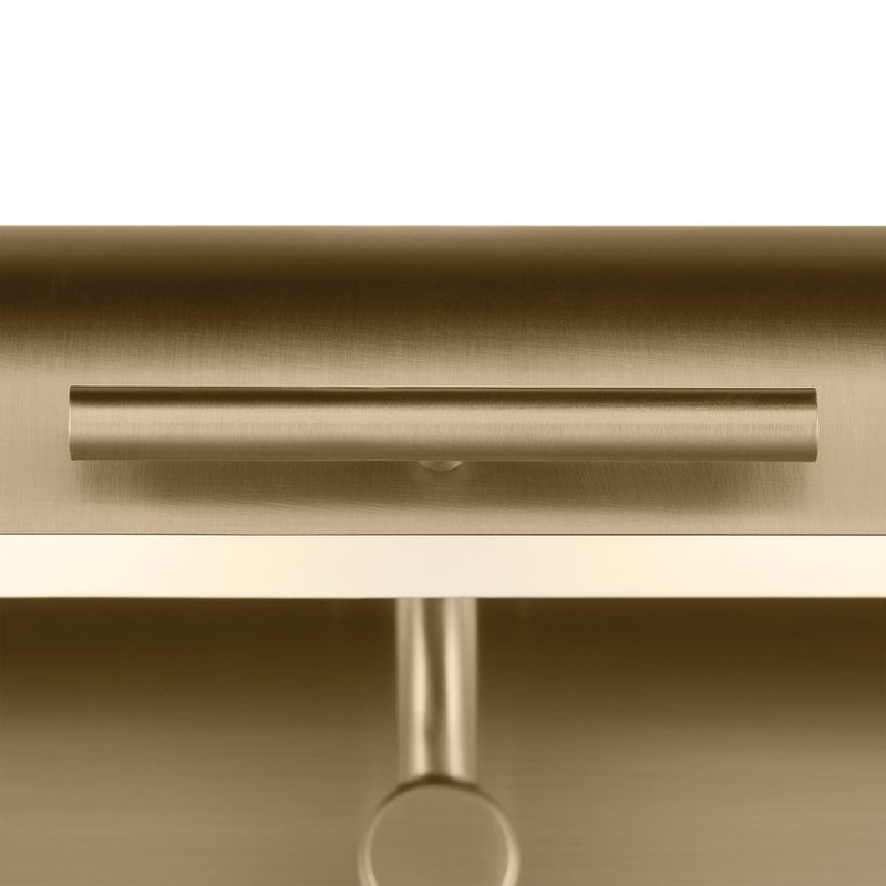 Kichler Caillier 23.25in 2-Light Picture Light | Traditional Champagne Bronze and Metal Shade | Gallery & Library Accent | Model 52818CPZ