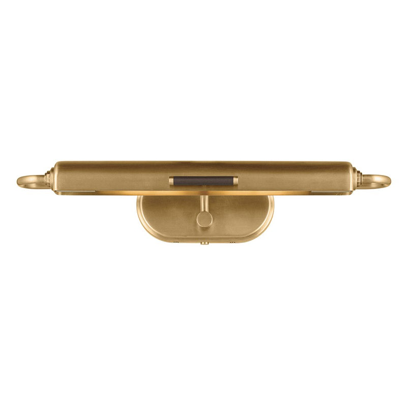 Kichler Caillier 23in 2-Light Picture Light | Traditional Lacquered Brass Metal Shade | Living Room & Hallway Art Accent | Model 52818LBR