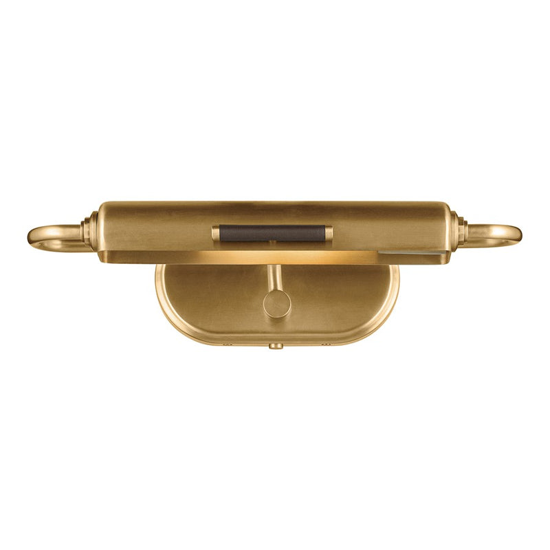 Kichler Caillier 17in 1-Light Picture Light | Traditional Lacquered Brass Metal Shade | Living Room & Hallway Art Accent | Model 52819LBR