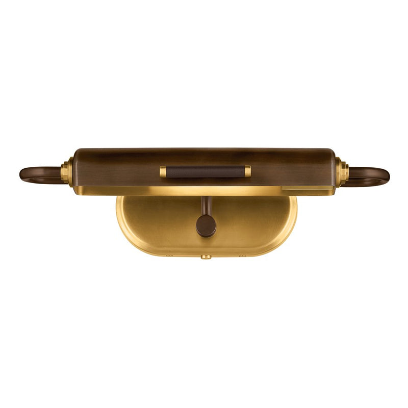 Kichler Caillier 17.25in 1-Light Picture Light | Traditional Lacquered Bronze | Art Gallery & Hallway | 17.25 x 4.75 in | Model 52819LBZ