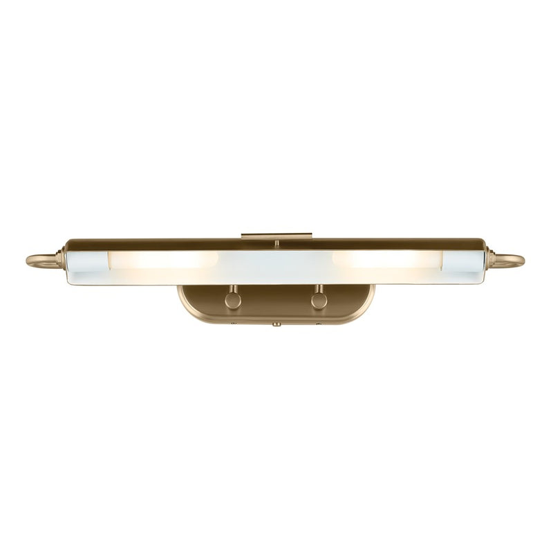 Kichler Caillier 29.25in 2-Light Picture Light | Traditional Champagne Bronze Steel | Artwork & Gallery Hallway | 29.25 x 4.75 x 7 in | Model 52820CPZ