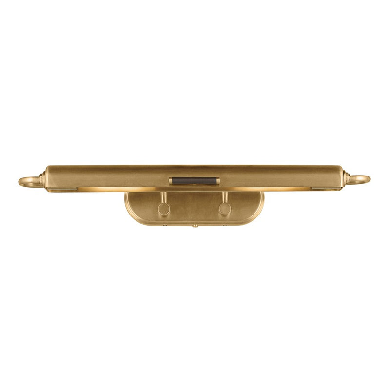 Kichler Caillier 29.25in 2-Light Picture Light | Traditional Lacquered Brass Metal | Artwork & Gallery Hallway | 29.25 x 4.75 x 7 in | Model 52820LBR
