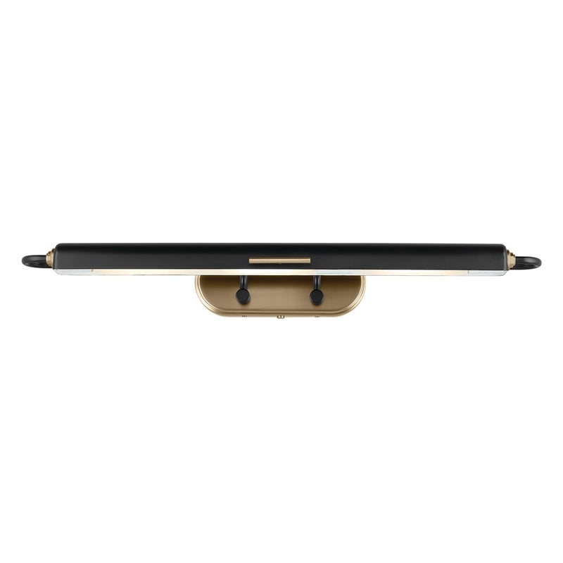Kichler Caillier 35in 3-Light Picture Light | Traditional Black and Metal Shade | Living Room & Gallery Art Light | 35 x 4 x 7 in | Model 52821BK