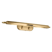 Kichler Caillier 35in 3-Light Picture Light | Traditional Lacquered Brass and Metal Shade | Living Room & Gallery Art Light | Model 52821LBR