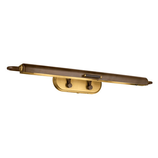 Kichler Caillier 35in 3-Light Picture Light | Traditional Lacquered Bronze and Metal Shade | Living Room & Gallery Art Light | Model 52821LBZ