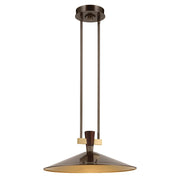 Kichler Tenon 20in 1-Light LED Pendant | Industrial Lacquered Bronze Brass | Kitchen Island & Dining Room | 8.5 in H | Model 52832LBZLED