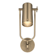 Kichler Ruehl 15in 1-Light Swing Arm Wall Sconce | Modern Champagne Bronze Steel | Bedroom & Living Room Reading Light | Model 52841CPZ
