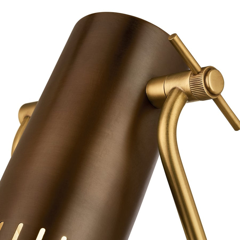 Kichler Ruehl 15in 1-Light Swing Arm Wall Sconce | Modern Lacquered Bronze | Bedroom & Living Room | 14in Extension | Model 52841LBZ