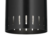 Kichler Ruehl 6.75in 1-Light Flush Mount | Modern Black and Champagne Bronze | Entryway & Hallway Accent | 5.5 x 6.75 in | Model 52842BK