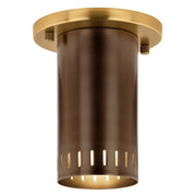 Kichler Ruehl 5.5in 1-Light Flush Mount | Modern Lacquered Bronze Brass | Entryway & Hallway Ambient | 5.5 x 6.75 in | Model 52842LBZ