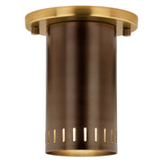 Kichler Ruehl 5.5in 1-Light Flush Mount | Modern Lacquered Bronze Brass | Entryway & Hallway Ambient | 5.5 x 6.75 in | Model 52842LBZ