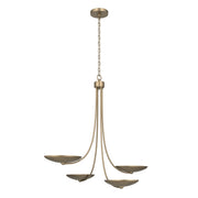 Kichler Palmela 32in 4-Light Chandelier | Modern Champagne Bronze Steel | Dining Room & Living Room | 30.5 in H | Model 52855CPZ
