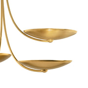 Kichler Palmela 32in 4-Light Chandelier | Modern Lacquered Brass and Metal Shade | Dining Room & Living Room | 30.5 in H | Model 52855LBR