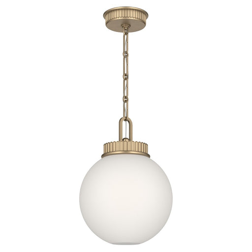 Kichler Andorra 11in 1-Light Pendant | Traditional Champagne Bronze Steel Globe | Kitchen Island & Dining Room | 15in H | Model 52866CPZ